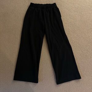 Hollister Women's Black Wide-Leg Sweatpants Size Medium